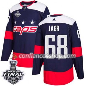 Adidas Maillot de Hockey Washington Capitals Jaromir Jagr 68 2018 Stanley Cup Final Patch Stadium Series Authentic - Homme